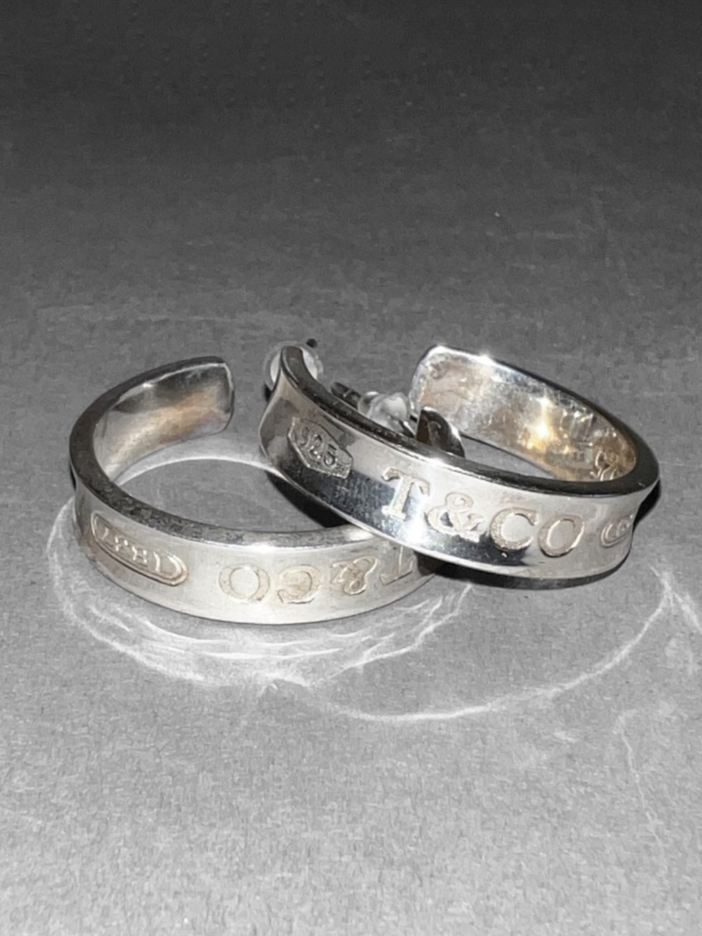 Tiffany & Co. Large Sterling Silver Hoops
